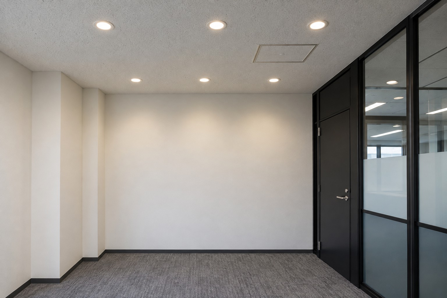 ダウンライトによる照明更新の施工イメージ